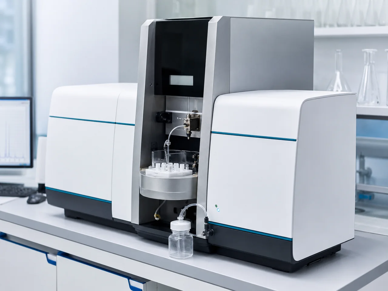 Equipo analítico de laboratorio en una instalación moderna